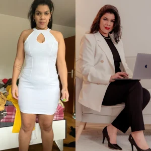 Antes e depois Adé